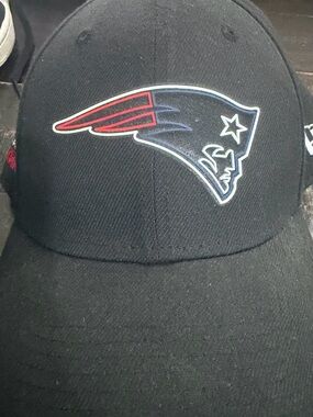 NFL Black Hat with Red and Navy Embroidered Shield